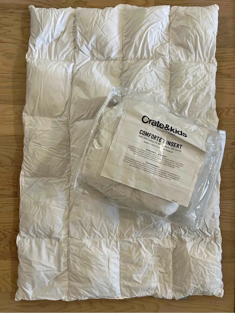 Crate &kids White Comforter Insert - Plush Home Bedding